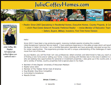 Tablet Screenshot of juliecoffeyhomes.com